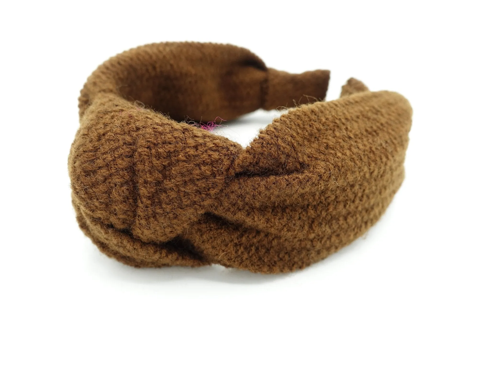 acrylic knit top knot headband Fall Winter casual basic thick hairband woman hair accessory