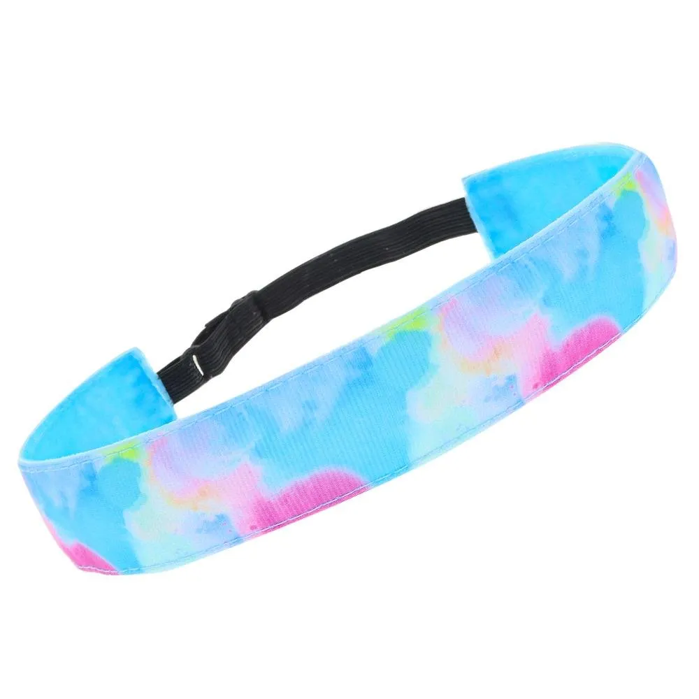 Adjustable No Slip Tie Dye Headband