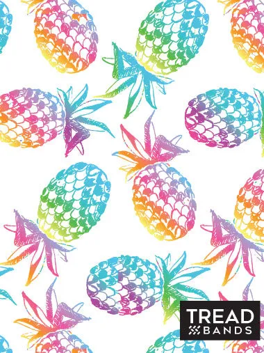 All-Season Contoured Headband - Electric Pineapples