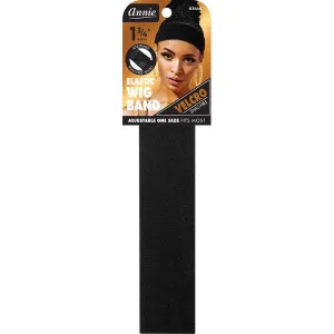 Annie Velcro Wig Band 4.5cm Black