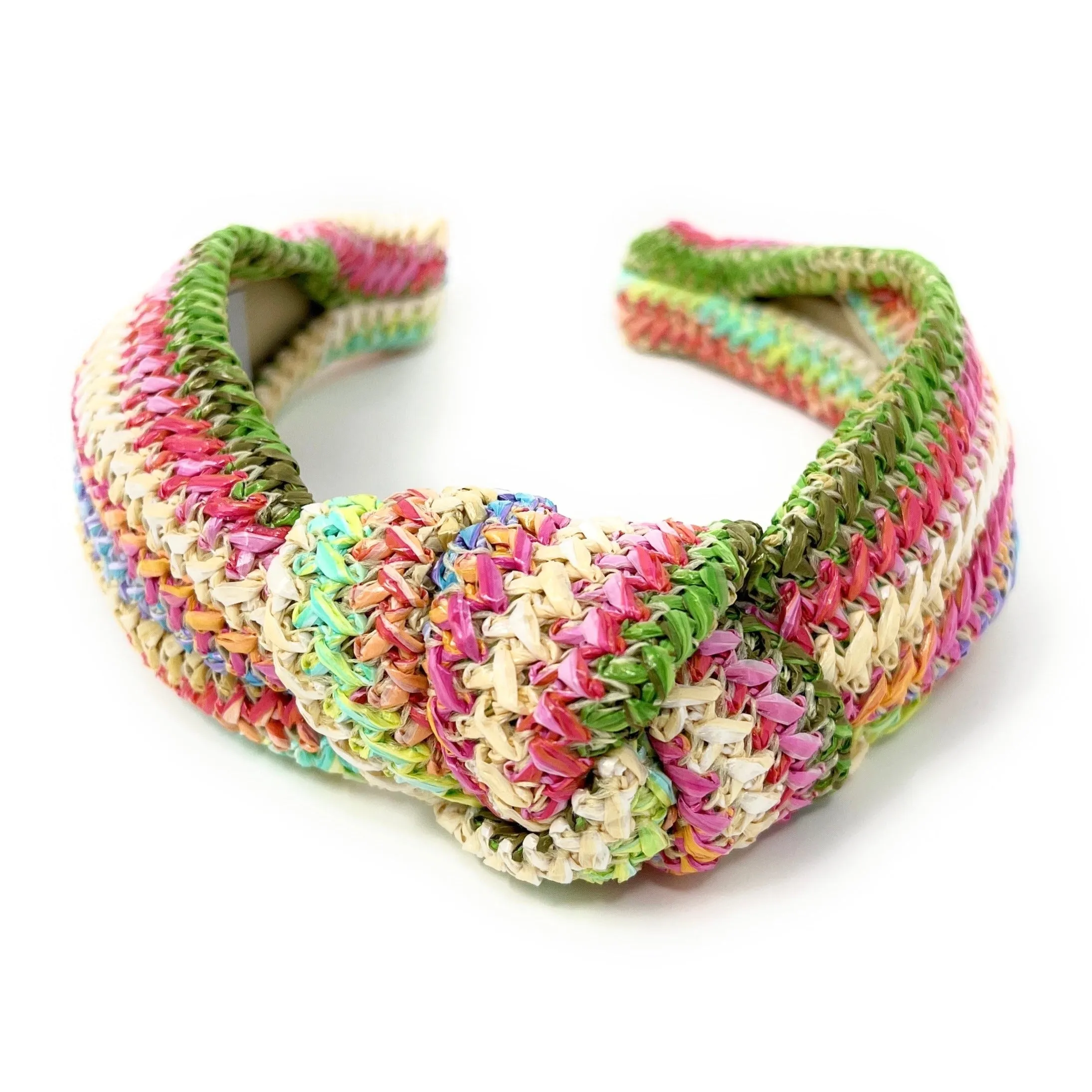 Asher Raffia Woven Top Knot Headband