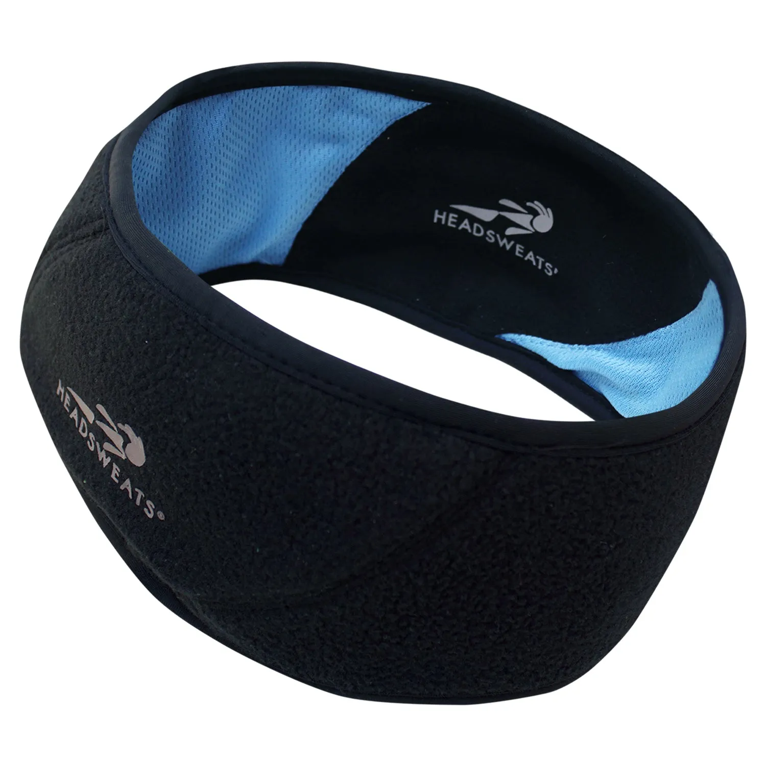 Black and Sport Light Blue Thermal Headband