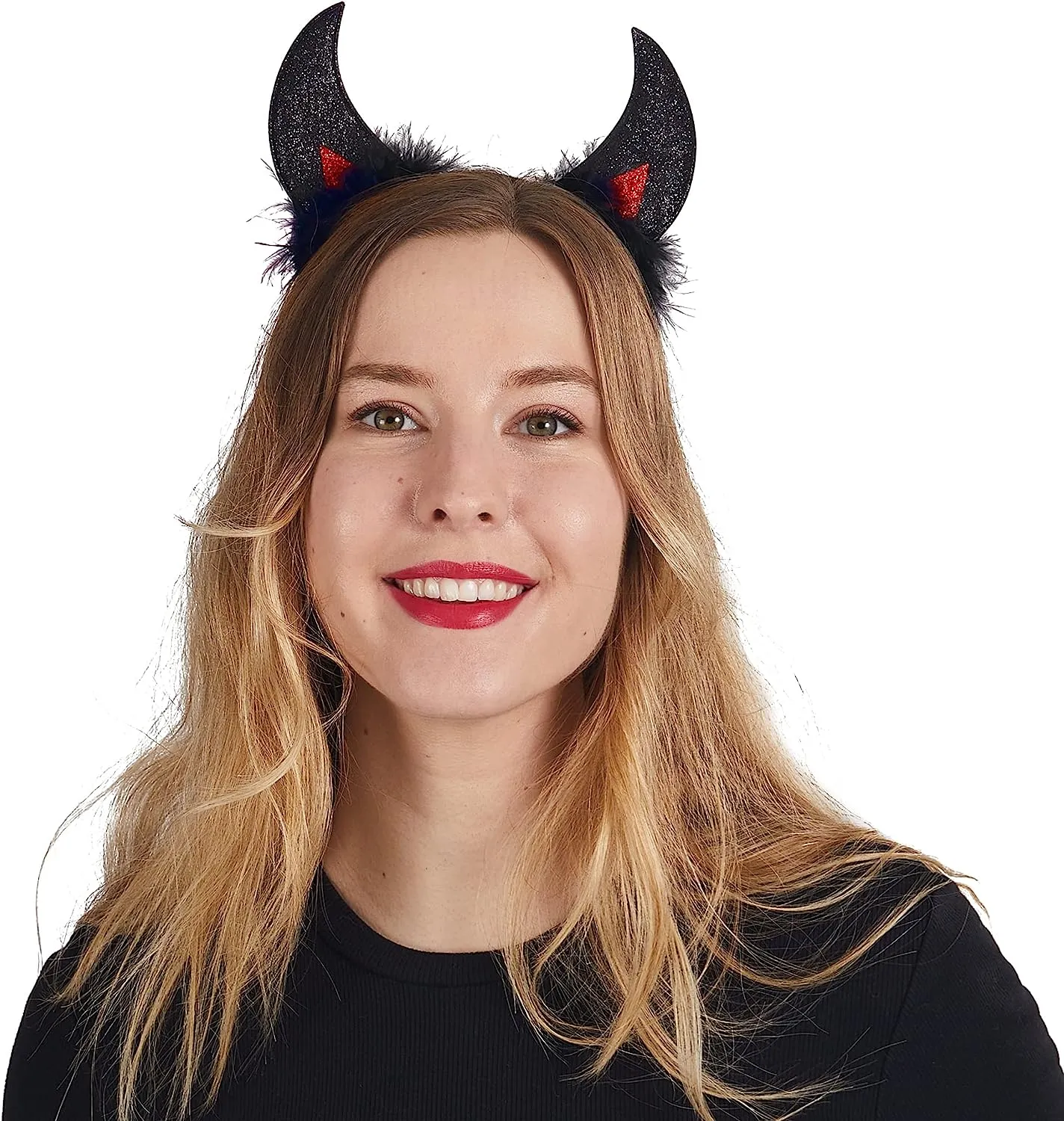 Black Devil Horns Headband