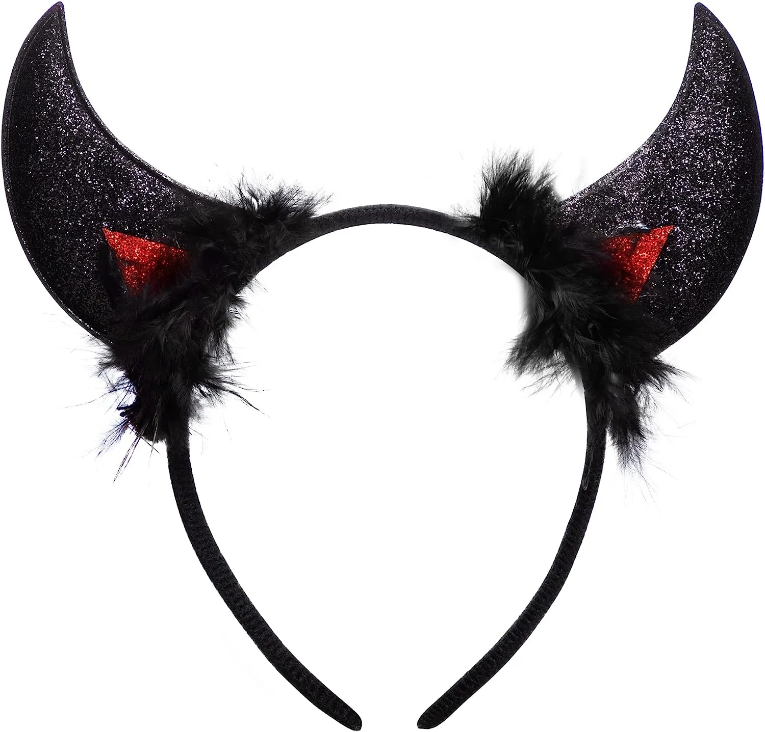 Black Devil Horns Headband