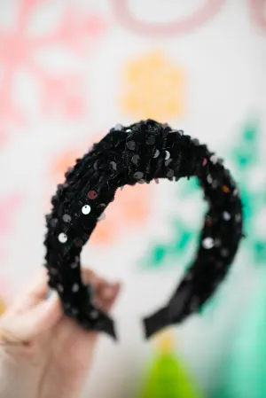 Black Knotted Sequins Headband │ Summer | Clothing │ Schoolgirl Style