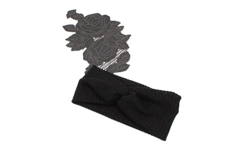 Black Sweater Knit Headband