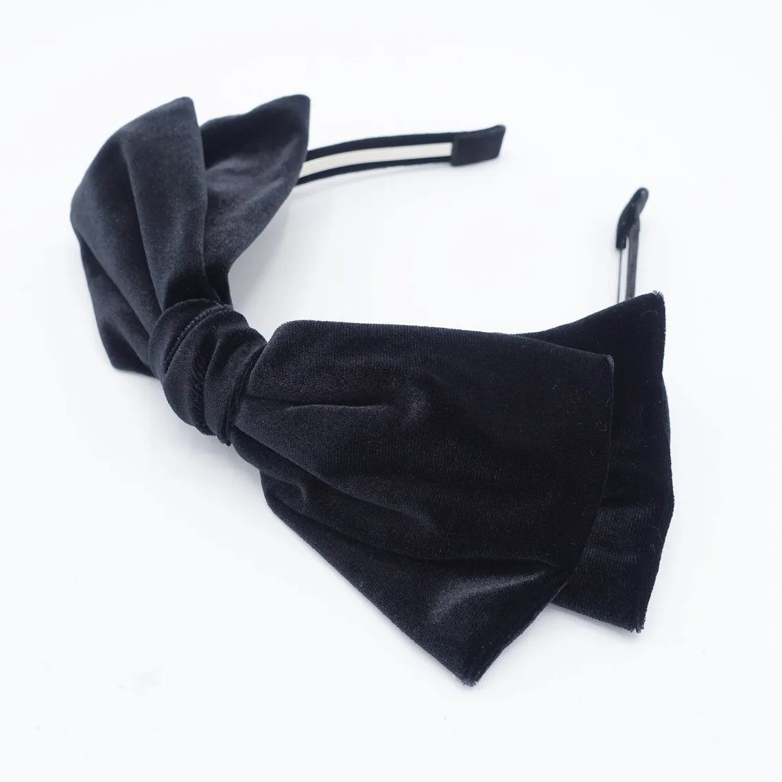 black vevlet headband collection bow ruched padded velvet hairband