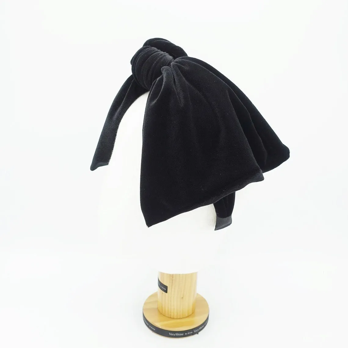 black vevlet headband collection bow ruched padded velvet hairband