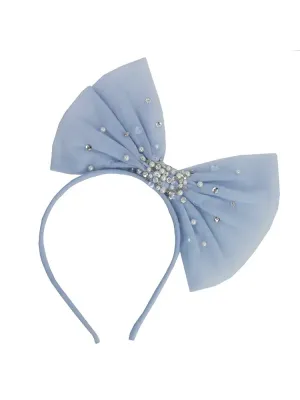 Blue Bow Headband