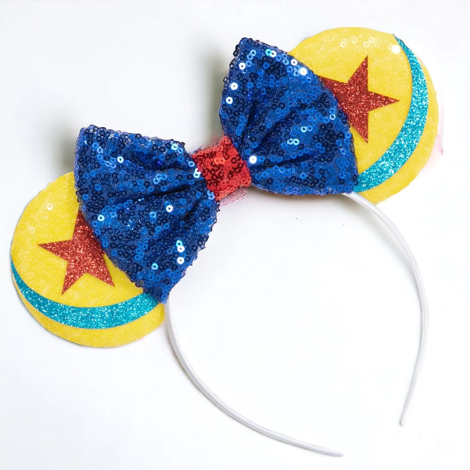 Brand New Toy Story Inspired Mouse Ears Headband with Blue Sequin Bow