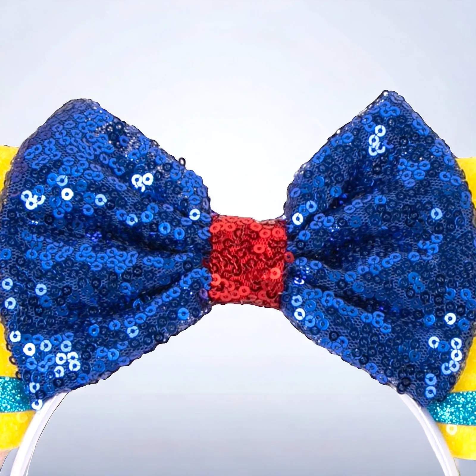 Brand New Toy Story Inspired Mouse Ears Headband with Blue Sequin Bow