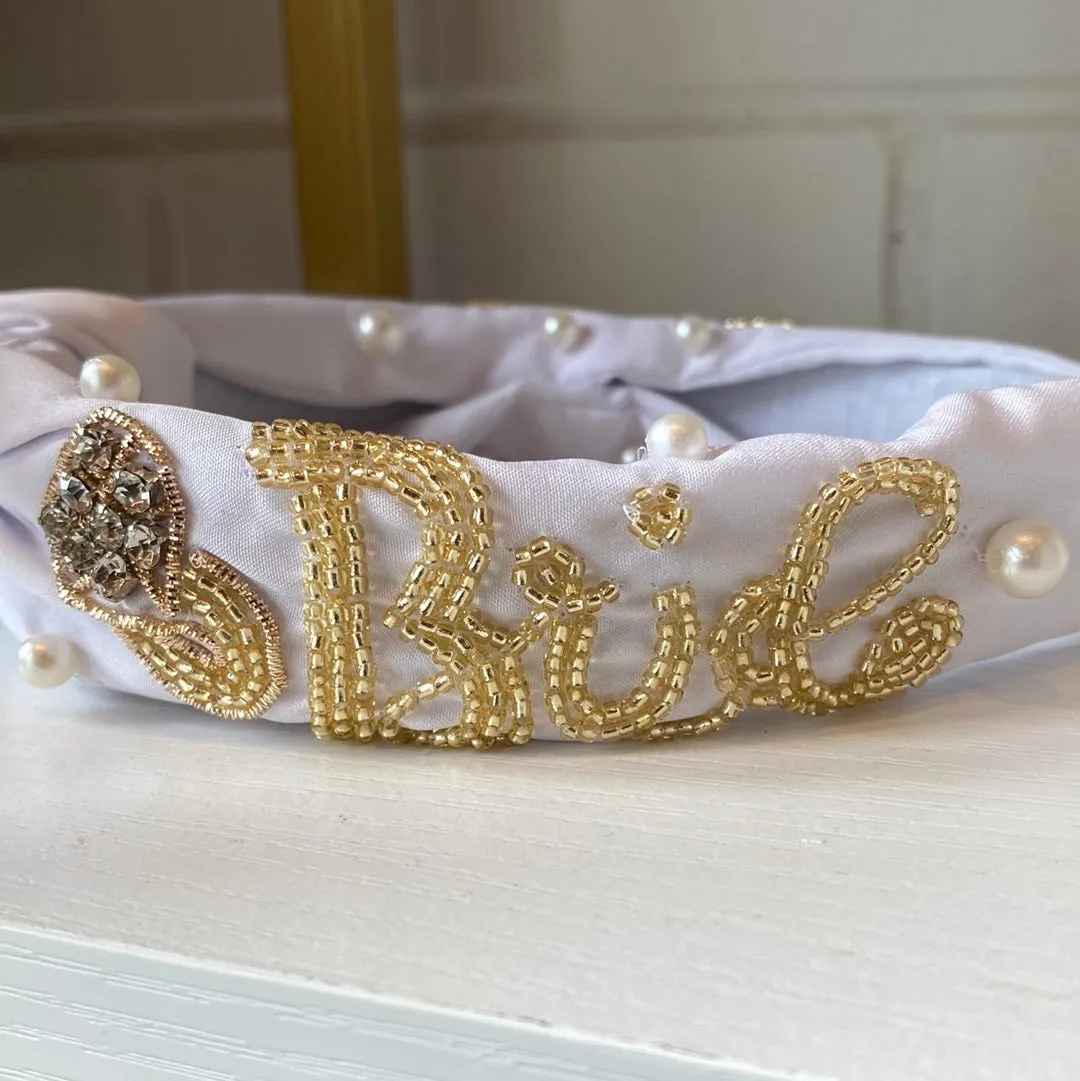 BRIDE BEADED HEADBAND