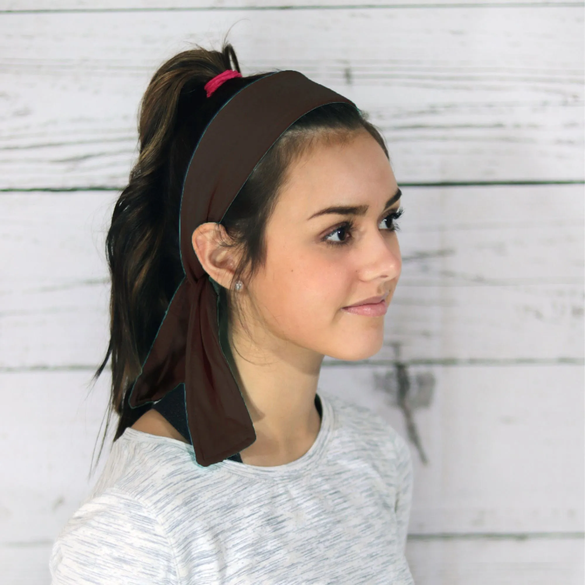 Brown Tie Headband