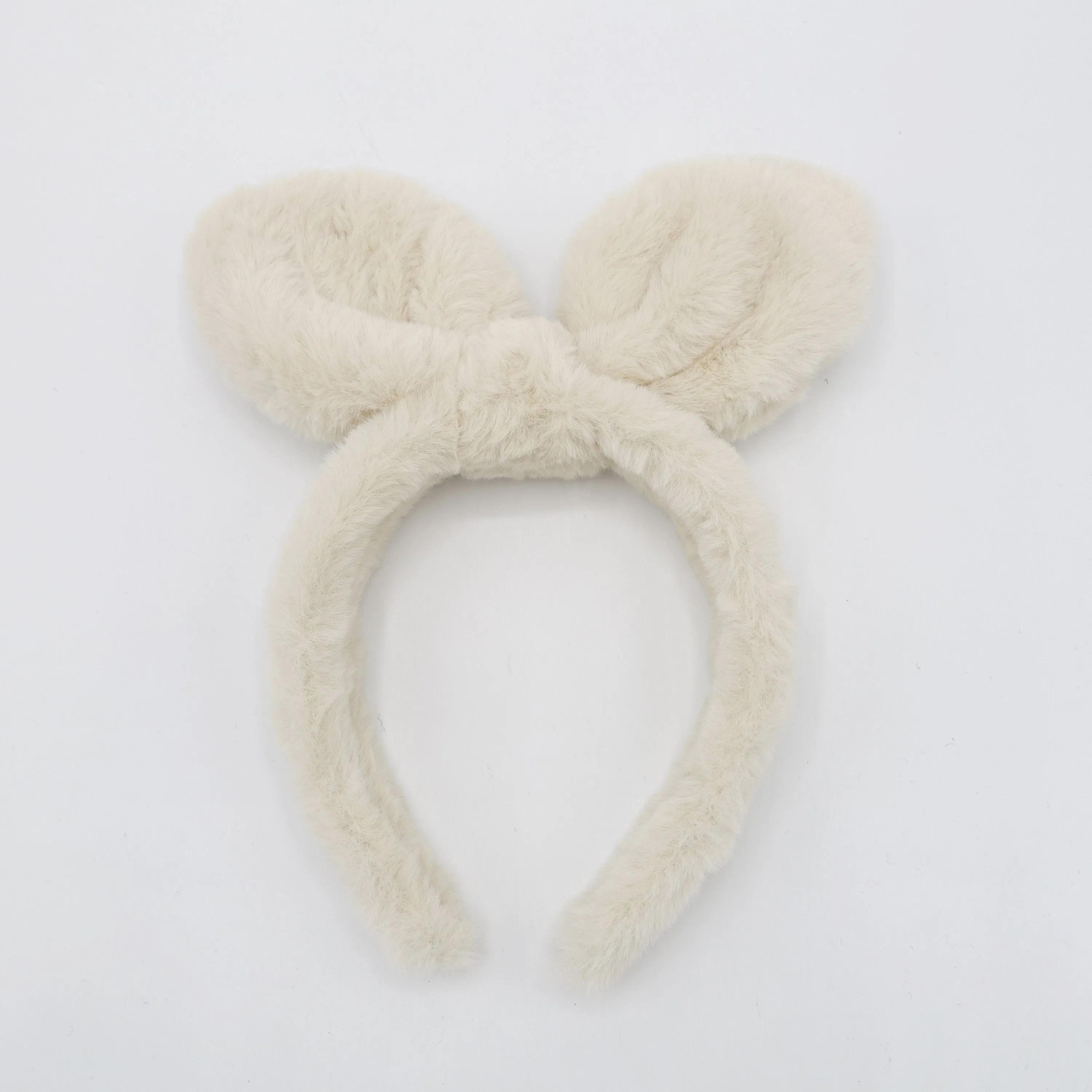 bunny headband fabric fur hairband for Moms and Kids