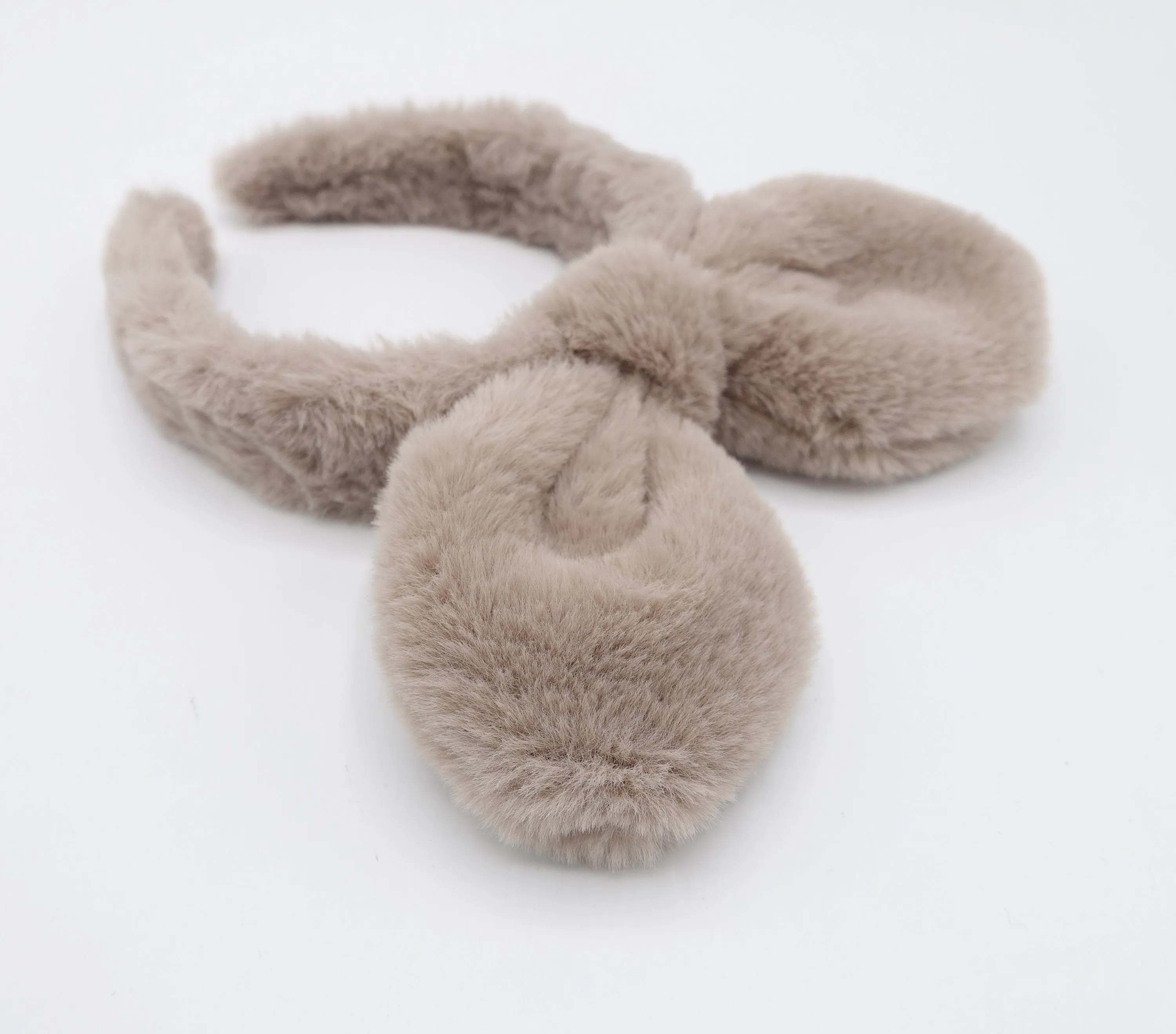 bunny headband fabric fur hairband for Moms and Kids