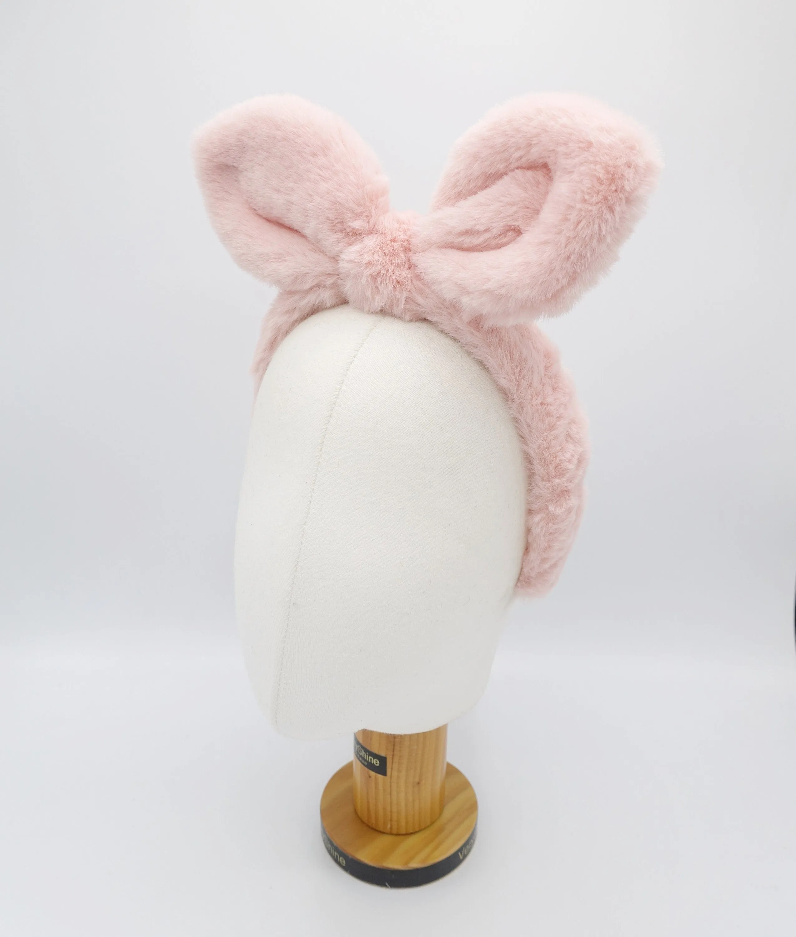 bunny headband fabric fur hairband for Moms and Kids