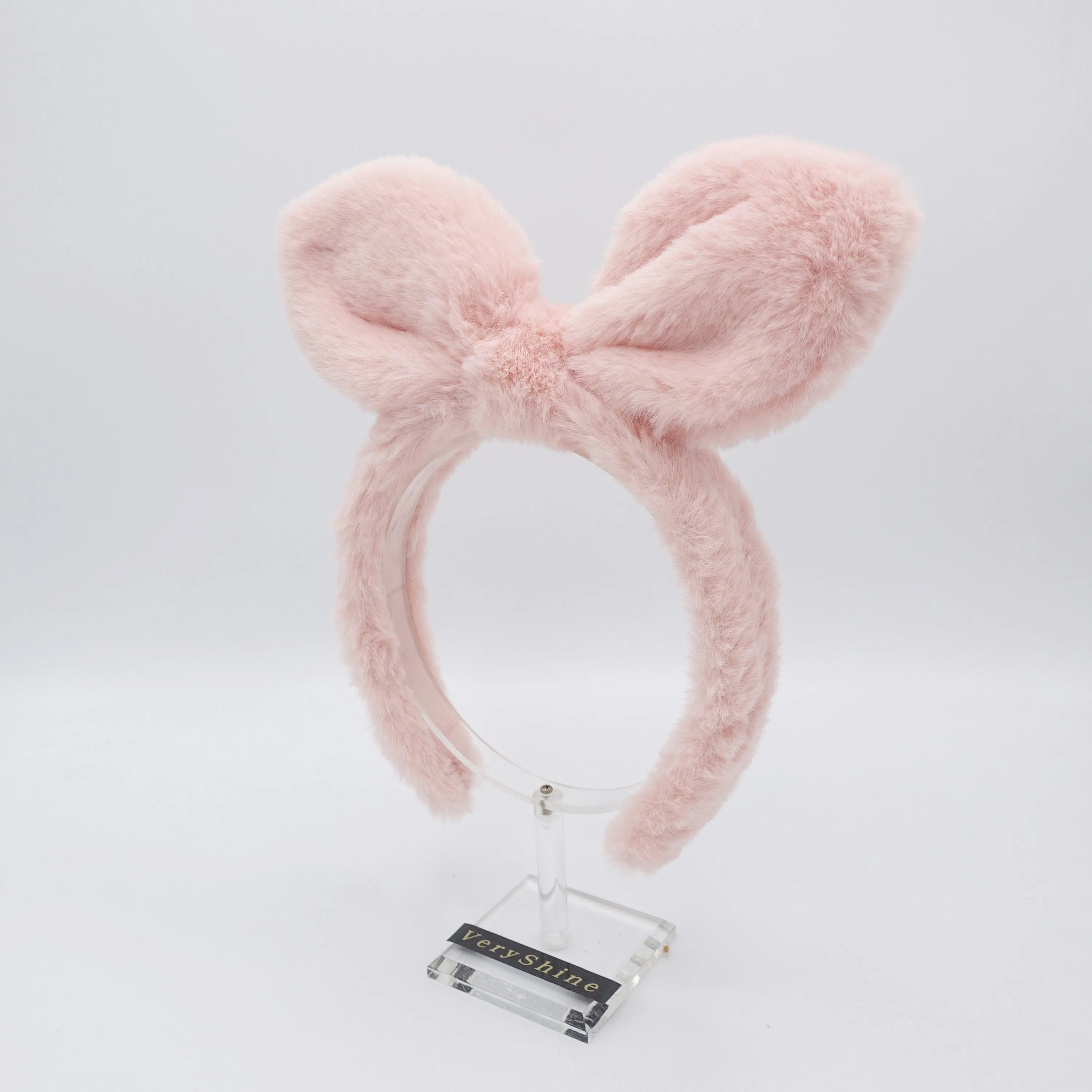 bunny headband fabric fur hairband for Moms and Kids