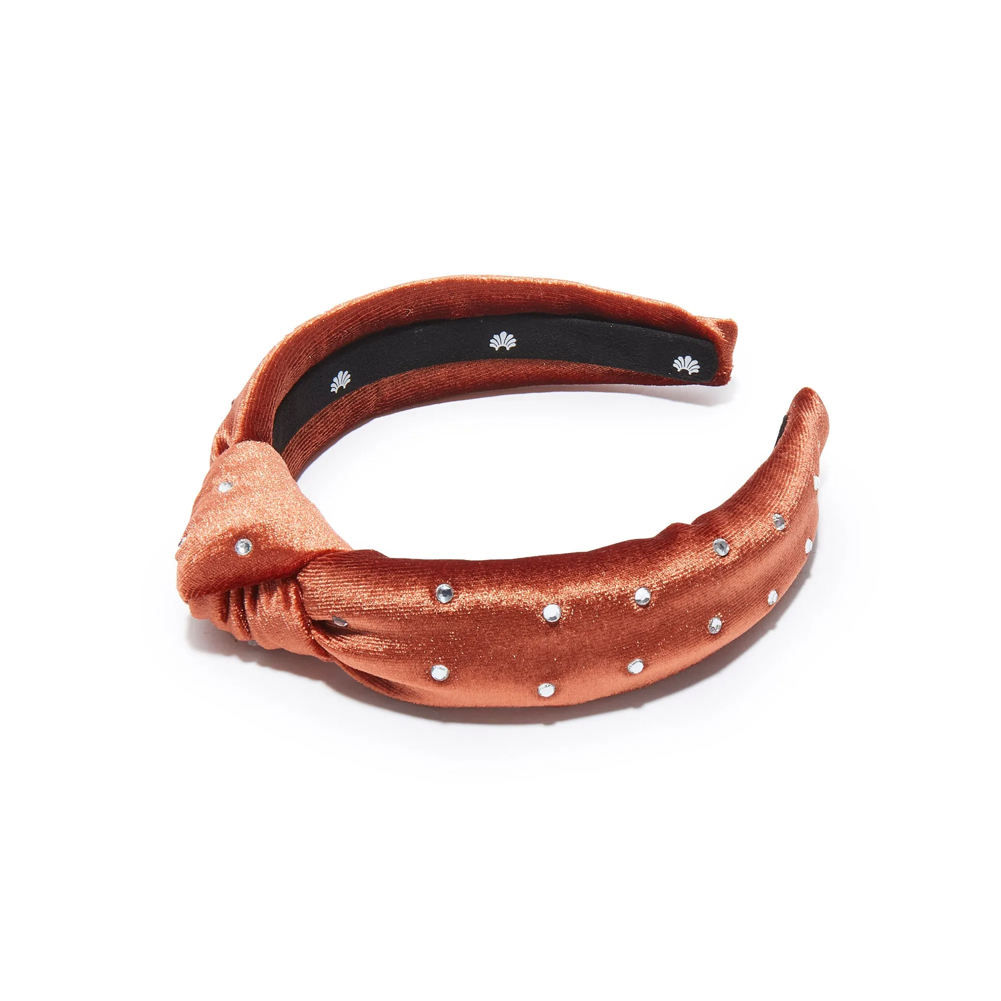 CEDAR BROWN KIDS CRYSTAL VELVET KNOTTED HEADBAND