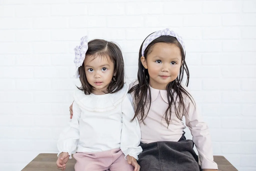 Checkerboard - Purple | Knotted Headband