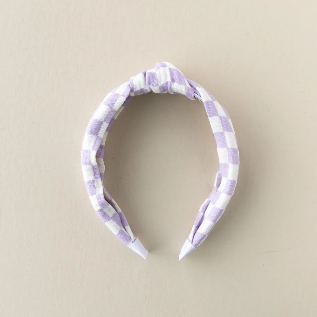 Checkerboard - Purple | Knotted Headband