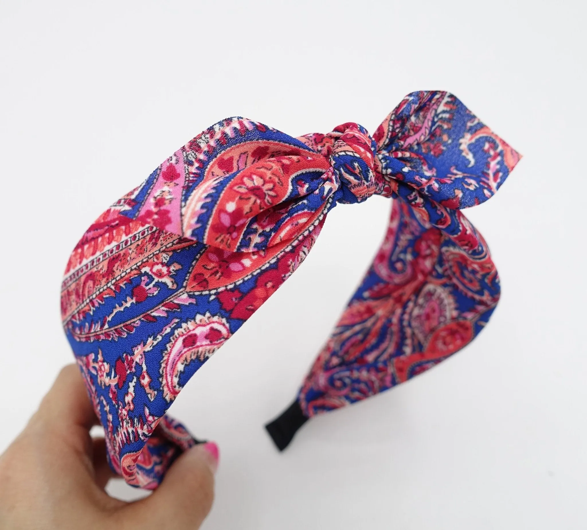 chiffon paisley headband bow knotted hairband Summer hair accessory for women