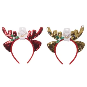 Christmas Sequin Reindeer Headband