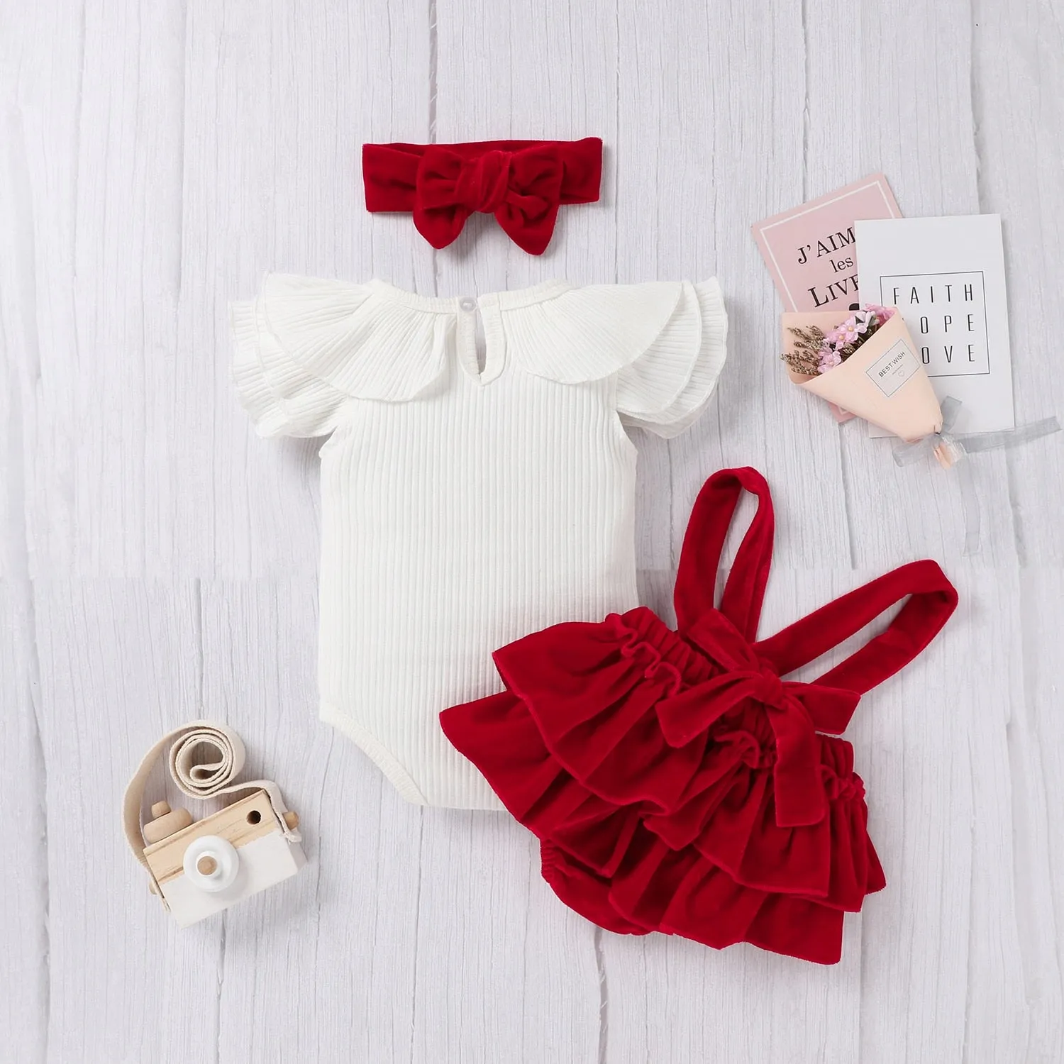 CLARA Ruffle Outfit with Headband