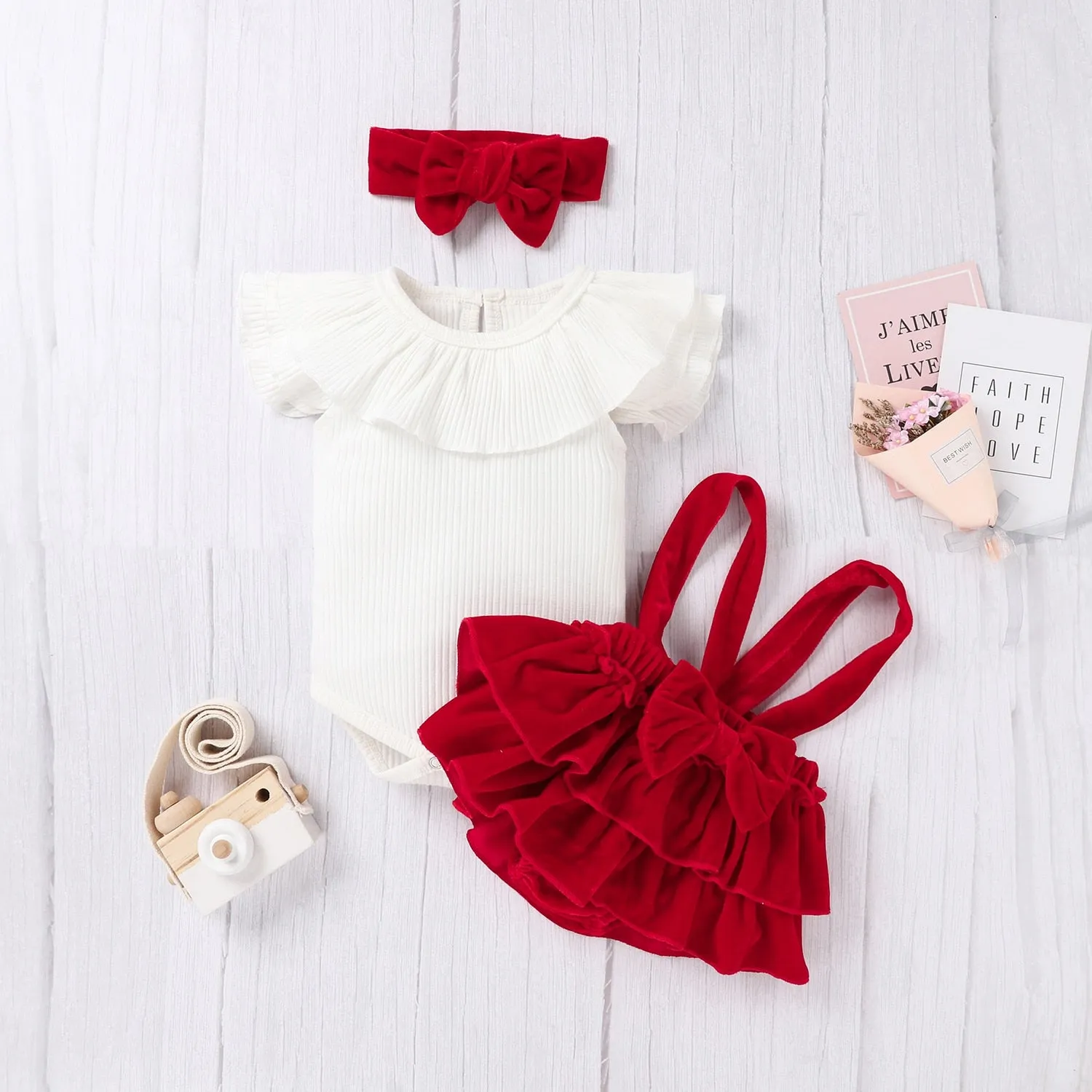 CLARA Ruffle Outfit with Headband