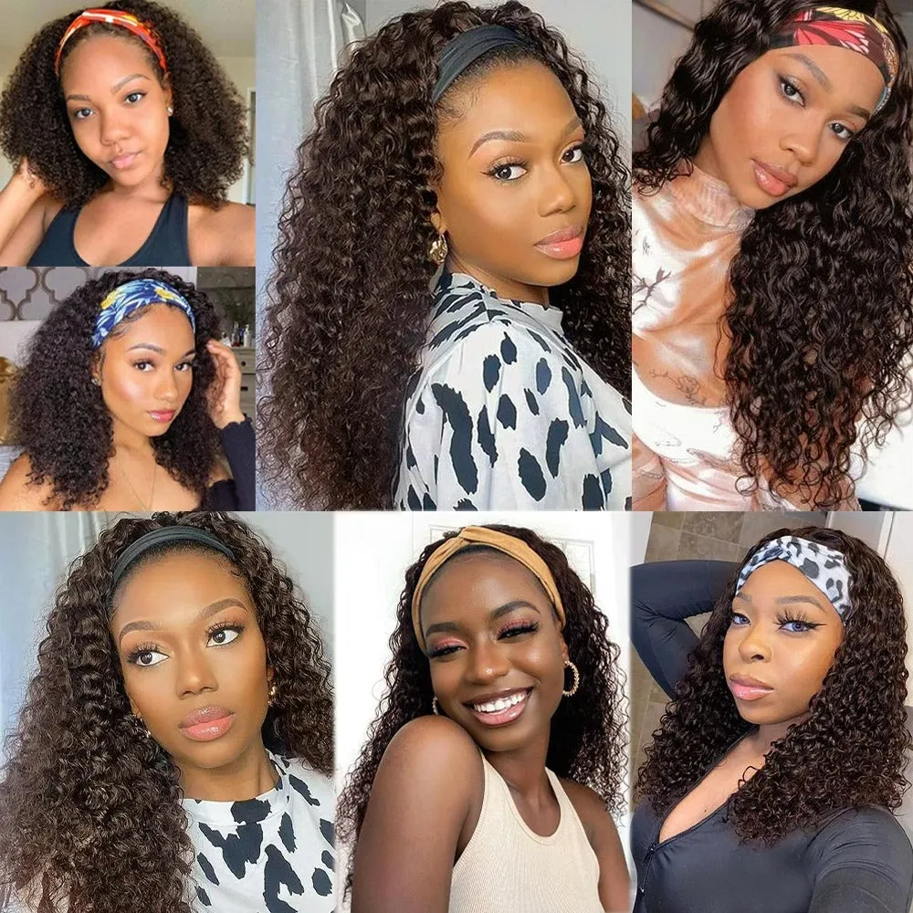 Curly Texture Synthetic Headband Wig