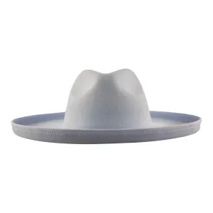 Dallas Plain Pencil Brim Fedora - Light Blue