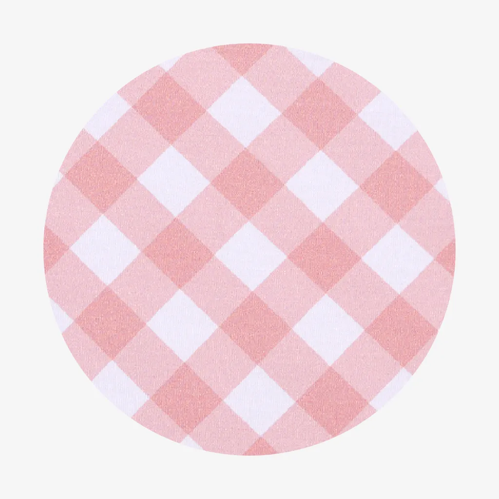 Dusty Rose Gingham Nylon Headband