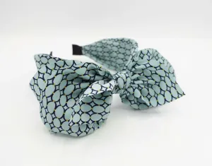 elliptical print multi-layered bow knot headband Spring Simmer headband for women