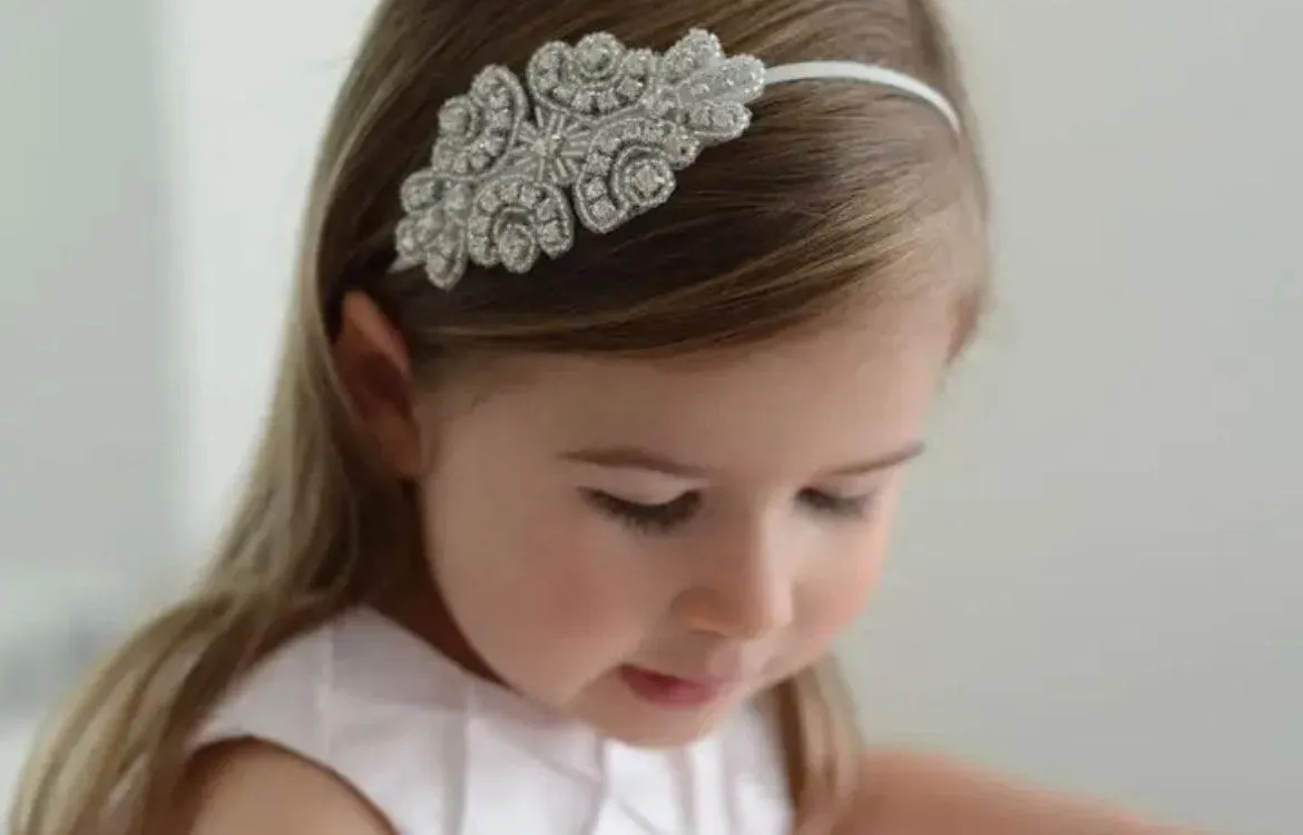 Floral Pearl &amp; Crystal Headband