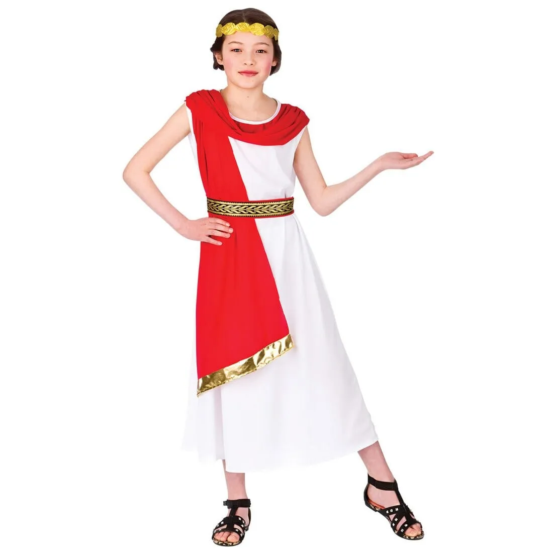 Girls Ancient Roman Fancy Dress Halloween Costume