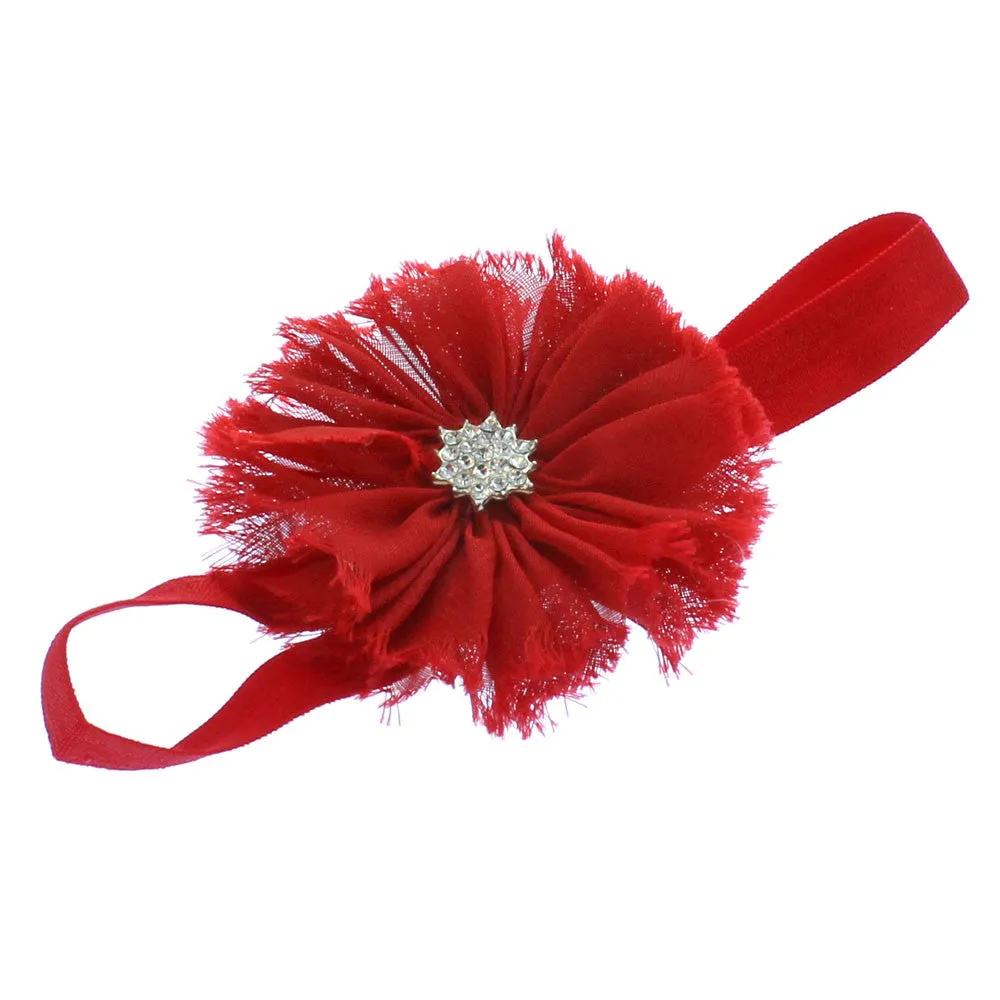 Girls Frayed Ballerina Flower Headband