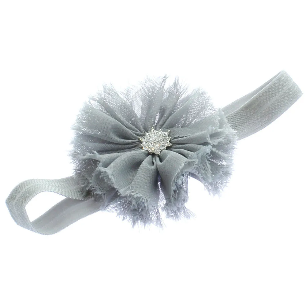 Girls Frayed Ballerina Flower Headband