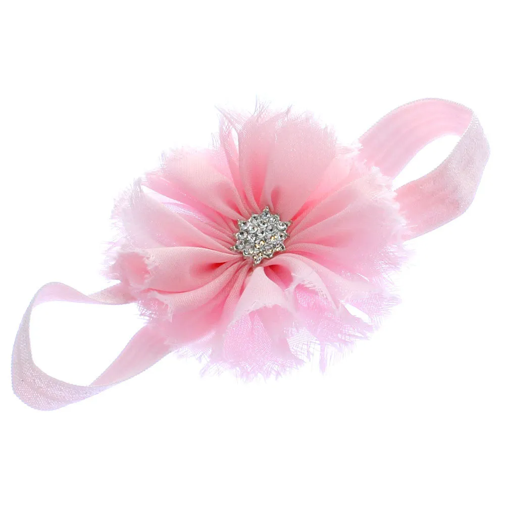 Girls Frayed Ballerina Flower Headband