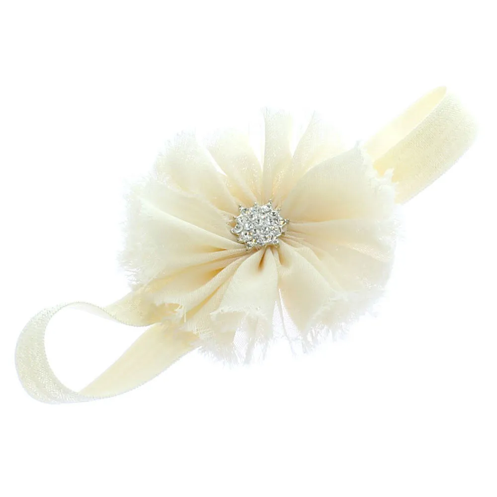 Girls Frayed Ballerina Flower Headband