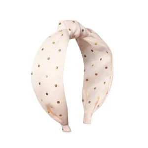 Girls Headband | Gold Spotty Headband - Neutral | Rockahula Kids