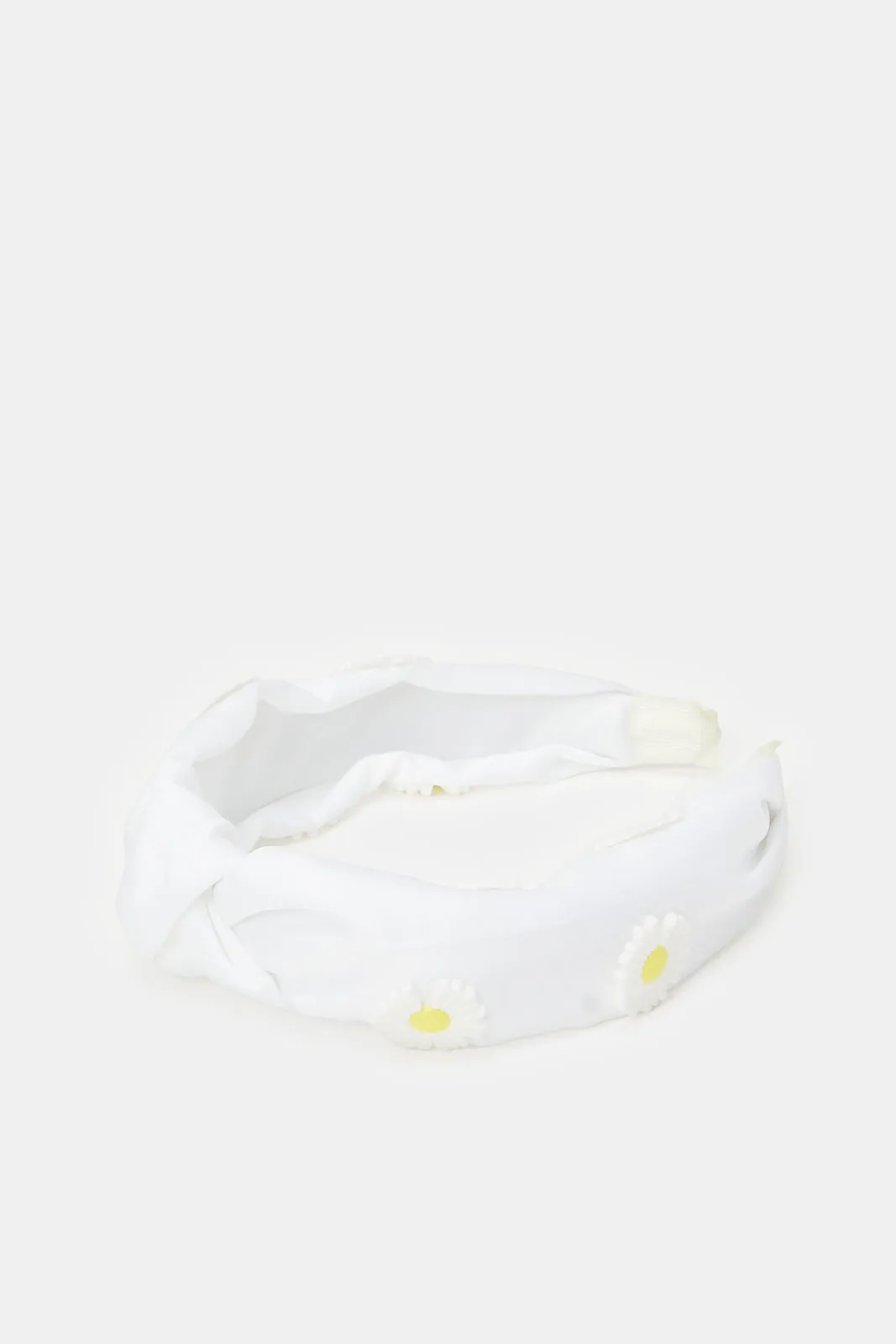 Girls White Floral Headband