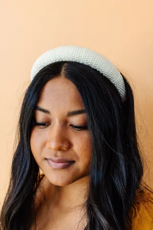 Elegant Glitzy Pearl-Embellished Headband