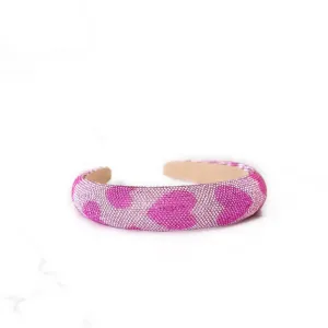 Glitzy Pink Heart Headband