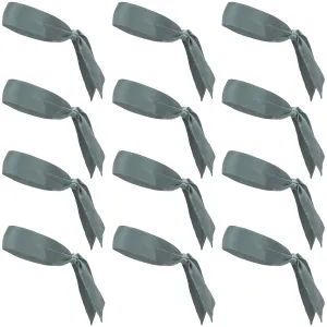 Gray Tie Headbands - 12 Pack