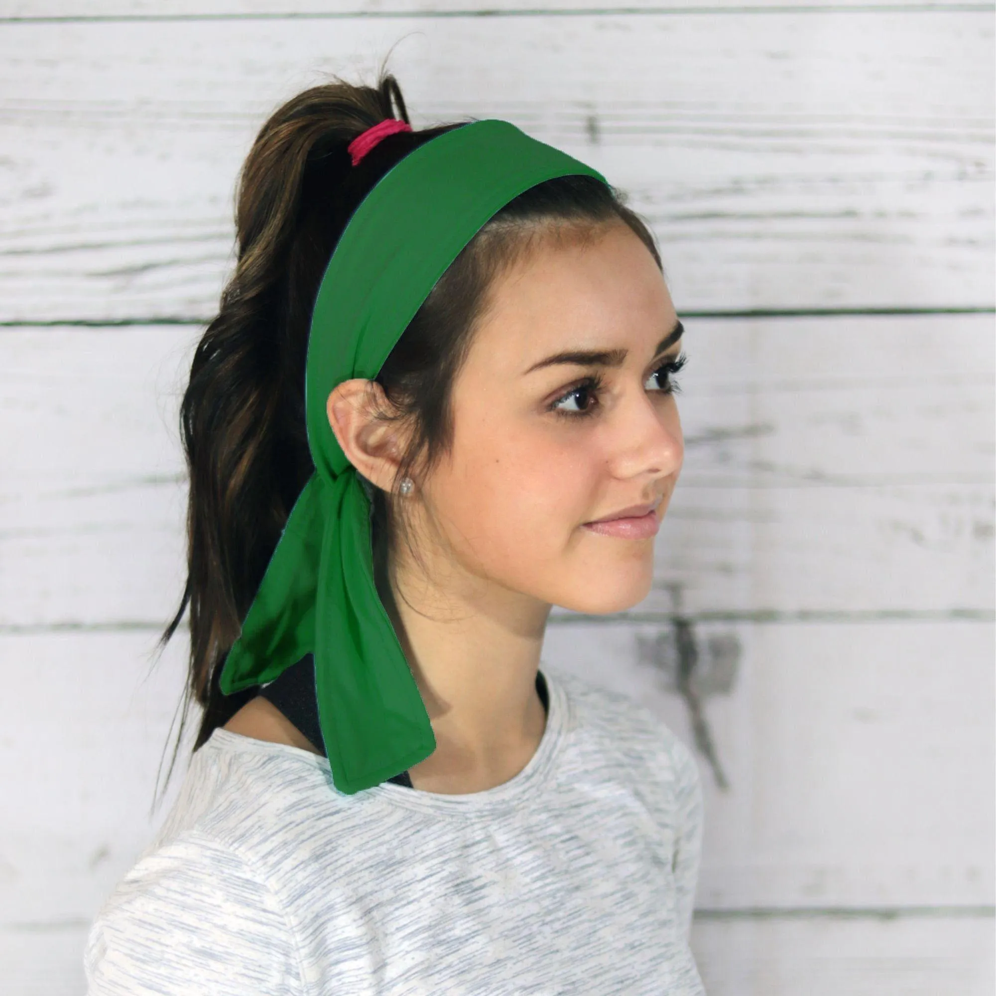 Green Tie Headband