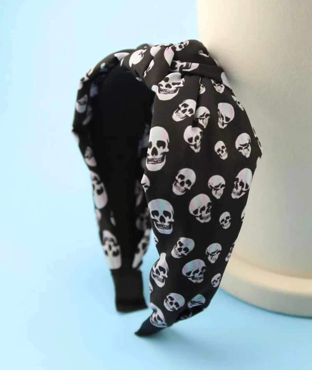 Halloween Skull Headband - Handmade Headpiece, Halloween Headpiece, Skull Bow, Skull Headpiece