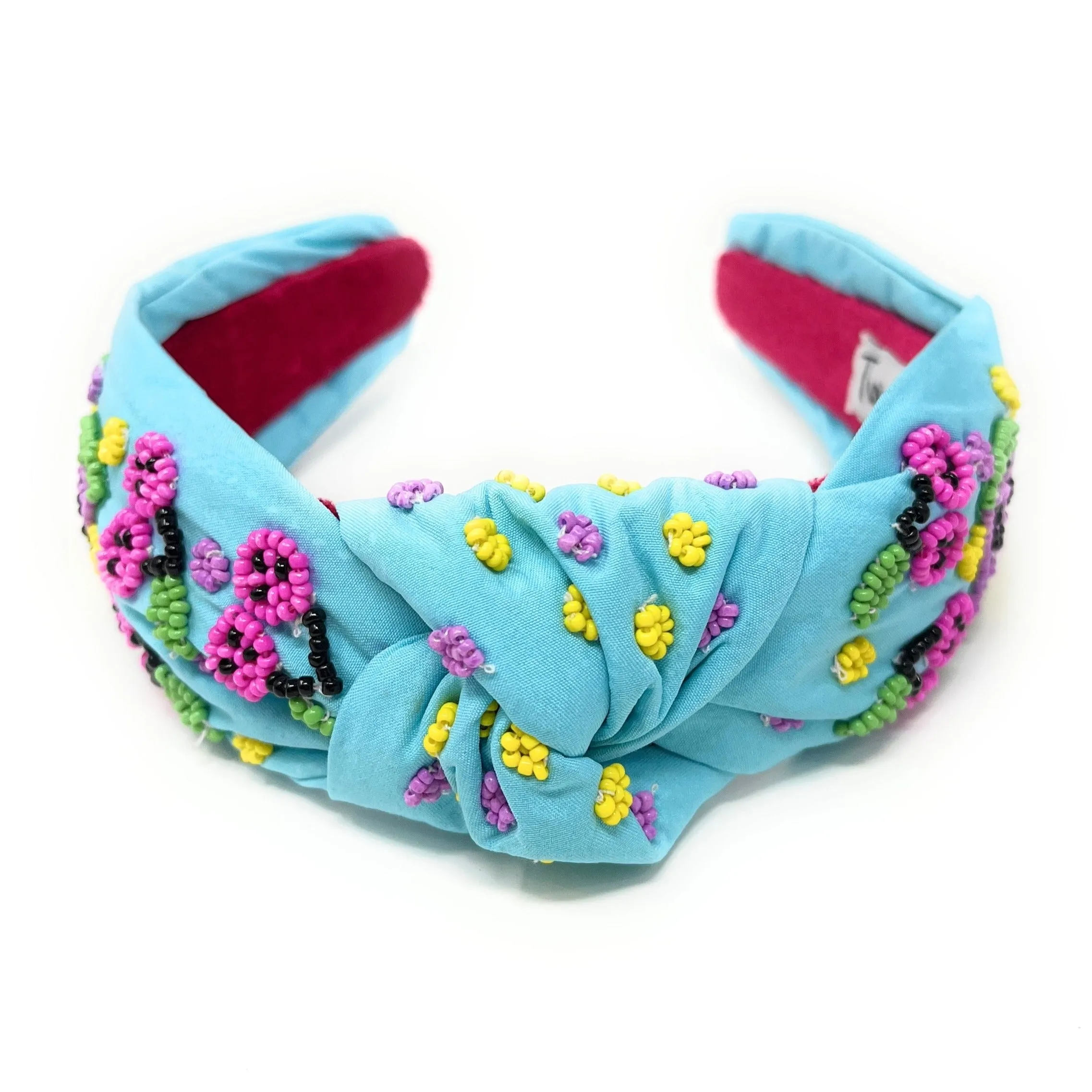 Hand Beaded Fruity Knot Headband