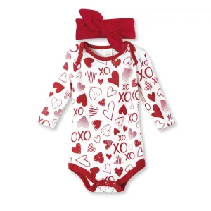 Hearts And Hugs Bodysuit & Headband Set