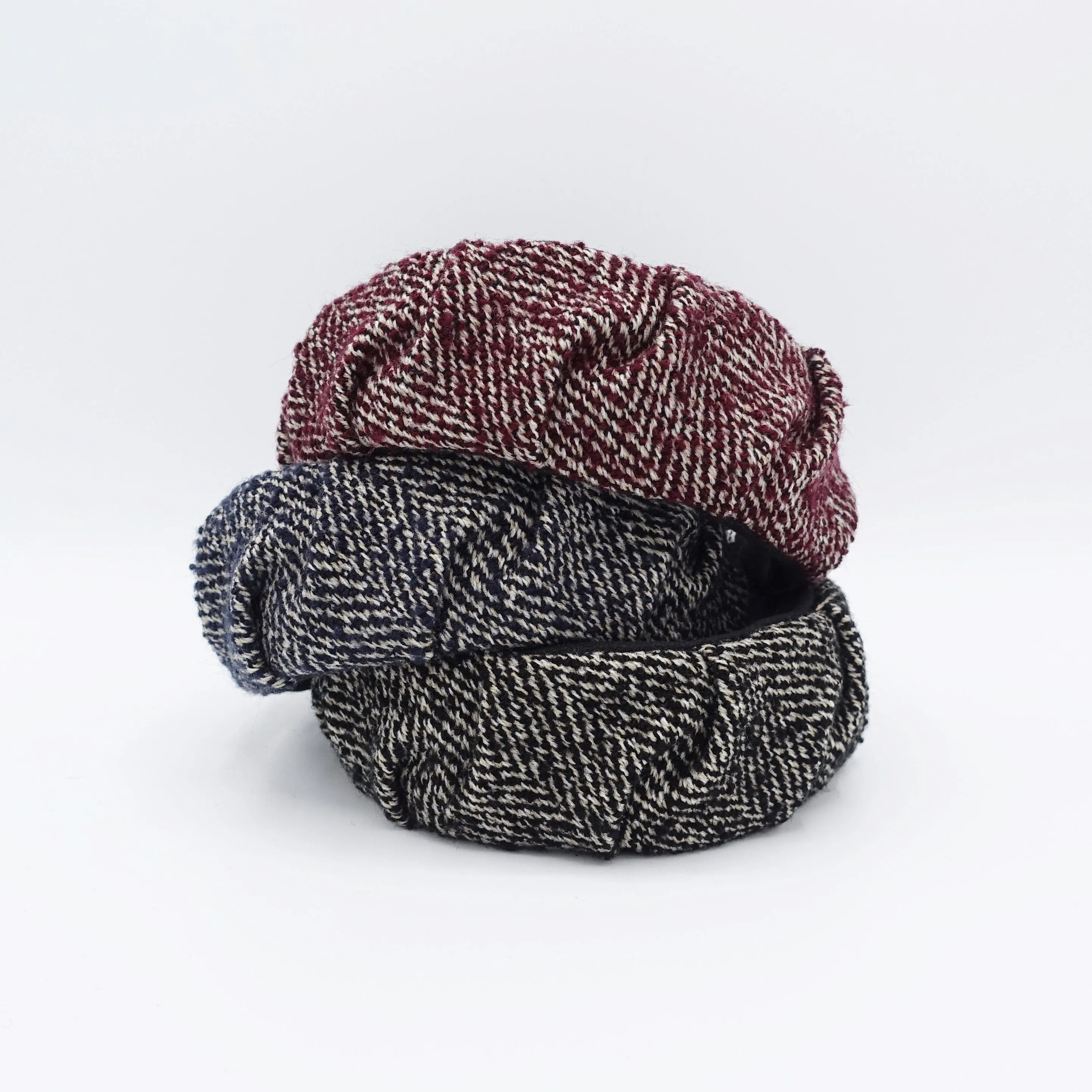 herringbone headband pleats hairband woolen Fall Winter stylish hair accessory for women