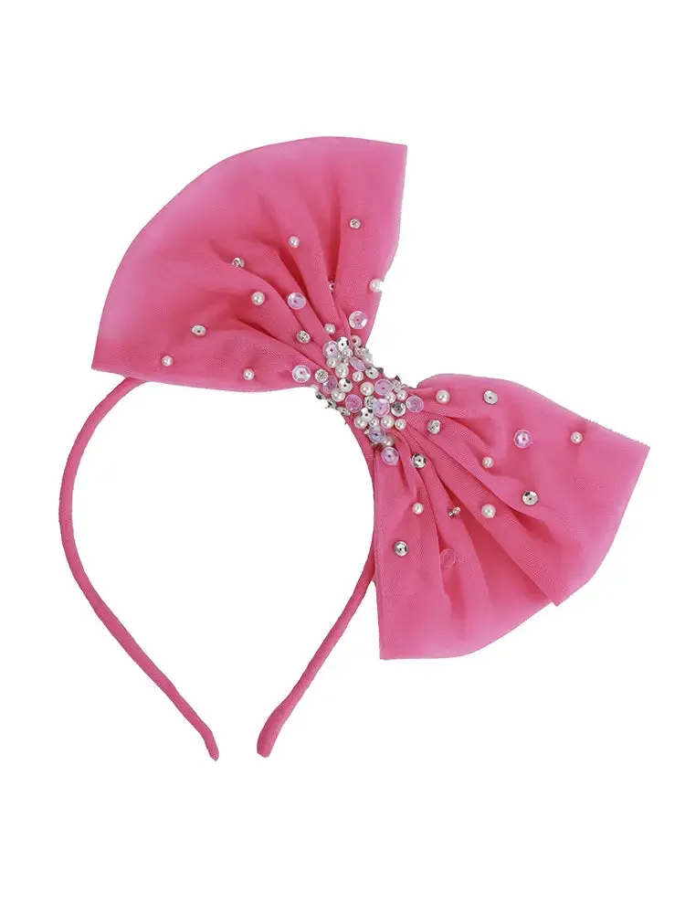 Hot Pink Bow Headband