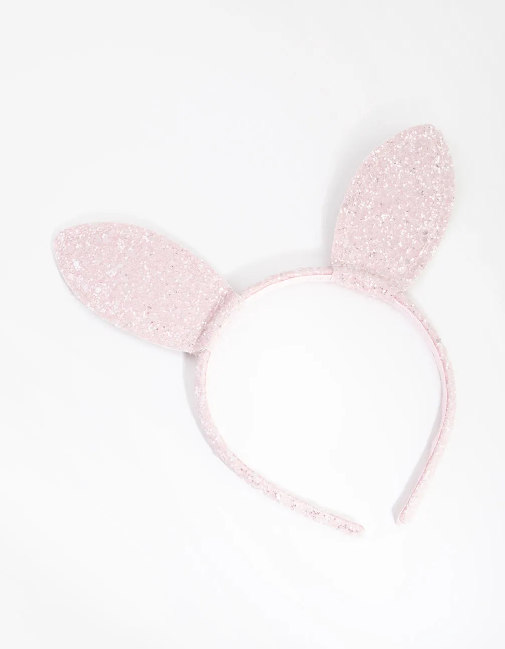 Kids Fabric Glitter Bunny Ear Headband